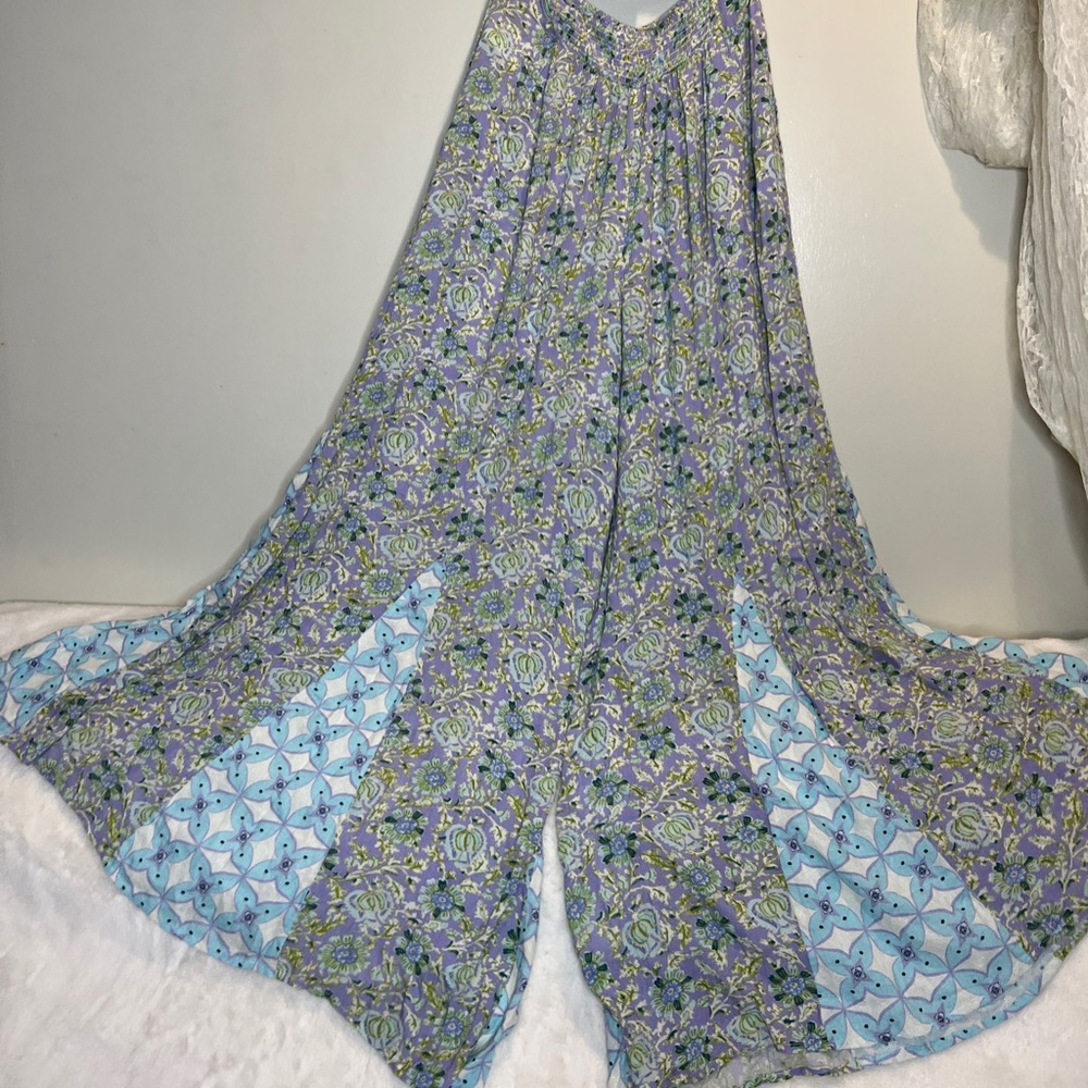 Free People Juliet Cutouts Strapless Wide Leg Jumpsuit M - Picture 6 of 7
